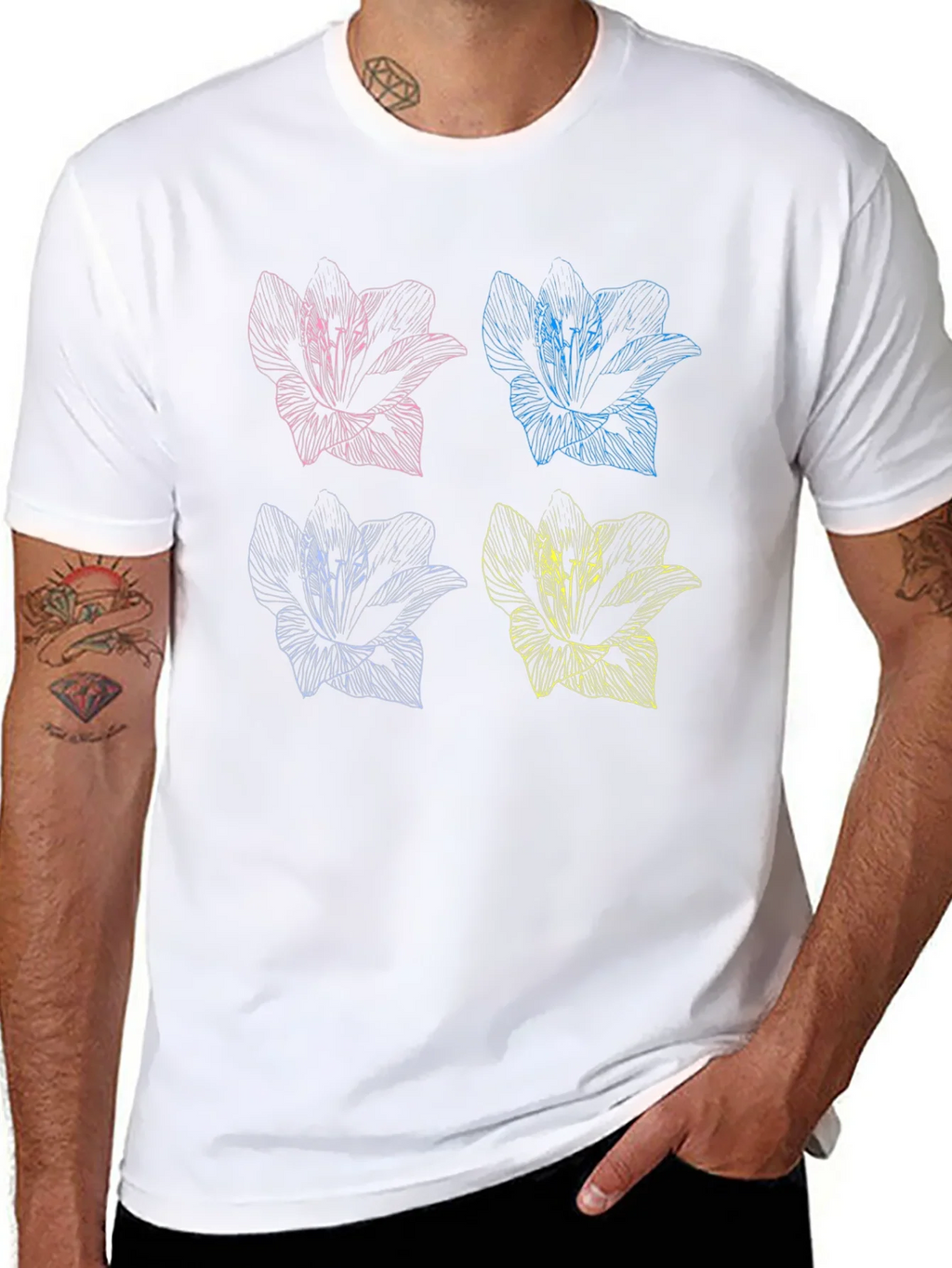 Floral Pop Art T-Shirt - Stylish Graphic Tee product image 7
