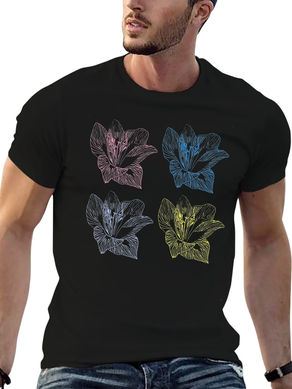 Floral Pop Art T-Shirt - Stylish Graphic Tee product image 6
