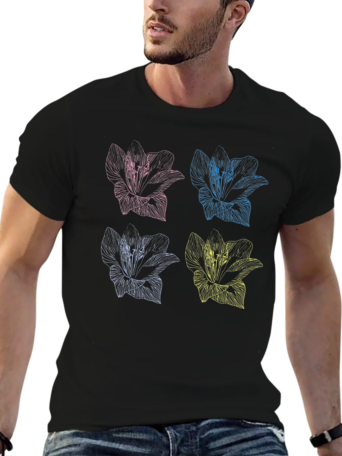 Floral Pop Art T-Shirt - Stylish Graphic Tee product image 6