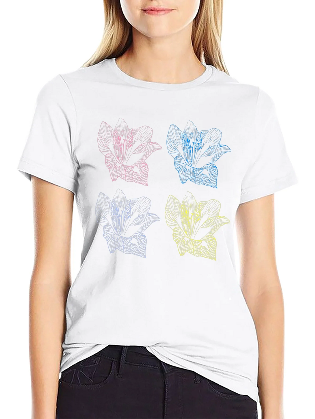 Floral Pop Art T-Shirt - Stylish Graphic Tee product image 8