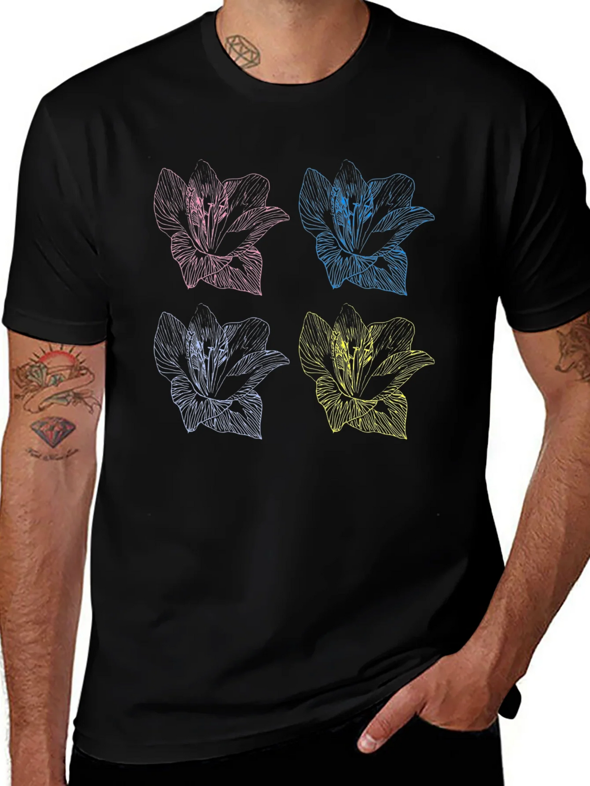 Floral Pop Art T-Shirt - Stylish Graphic Tee product image 1
