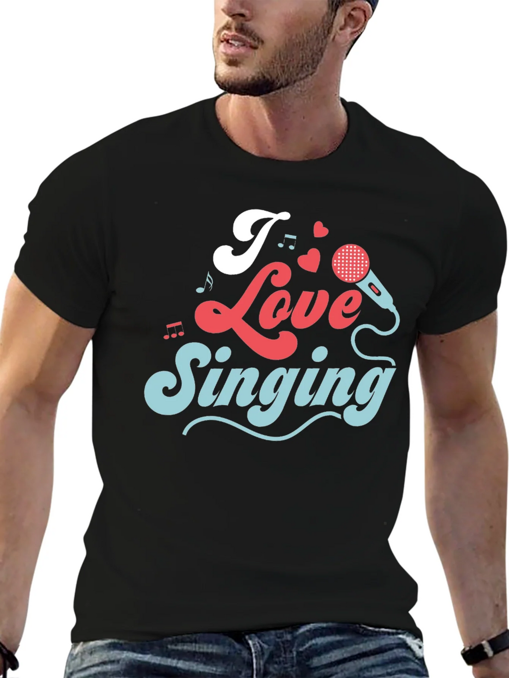 I Love Singing Graphic T-Shirt product image 6
