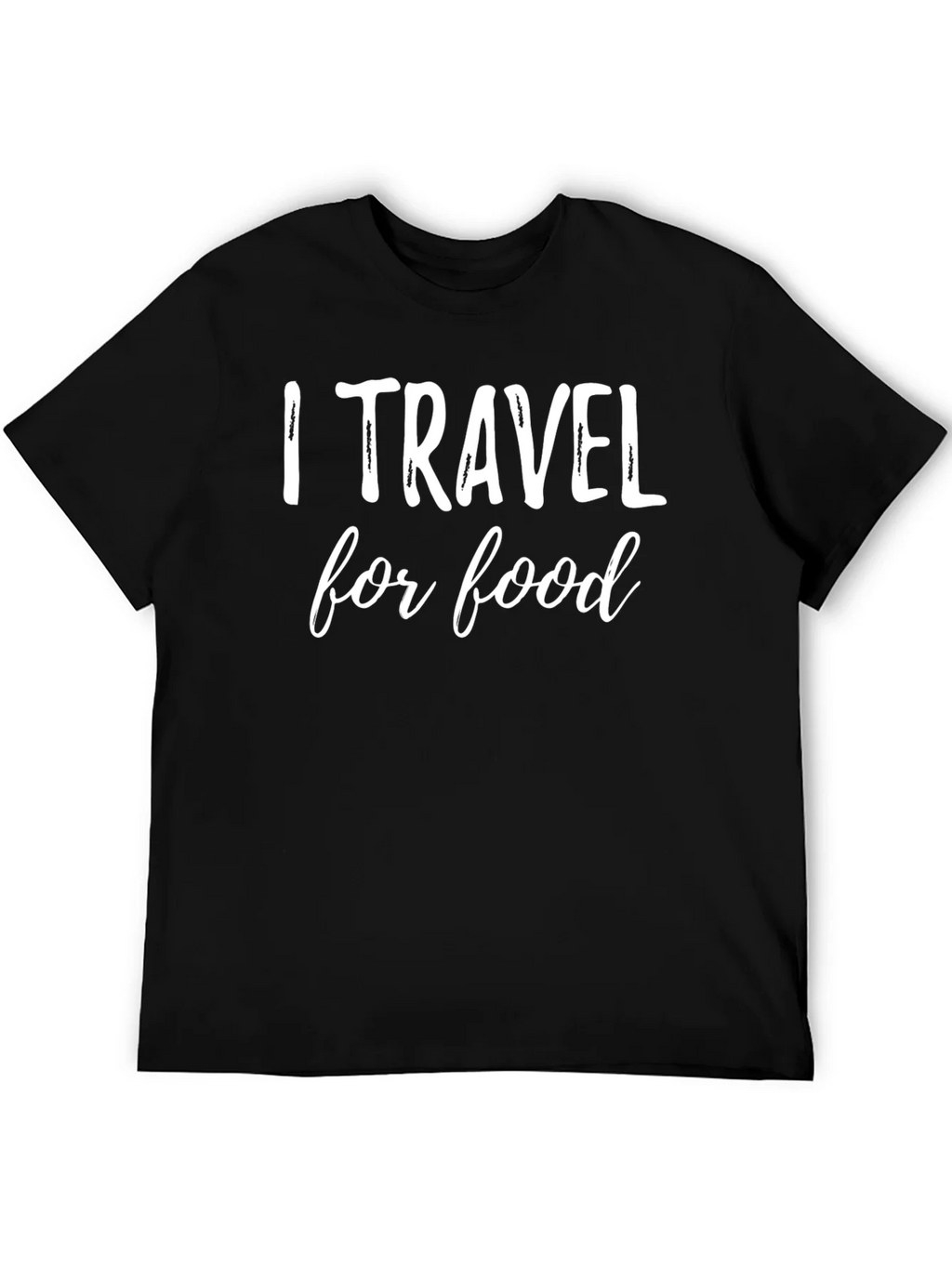 I Travel for Food Graphic Tee - Black Cotton T-Shirt product image 5
