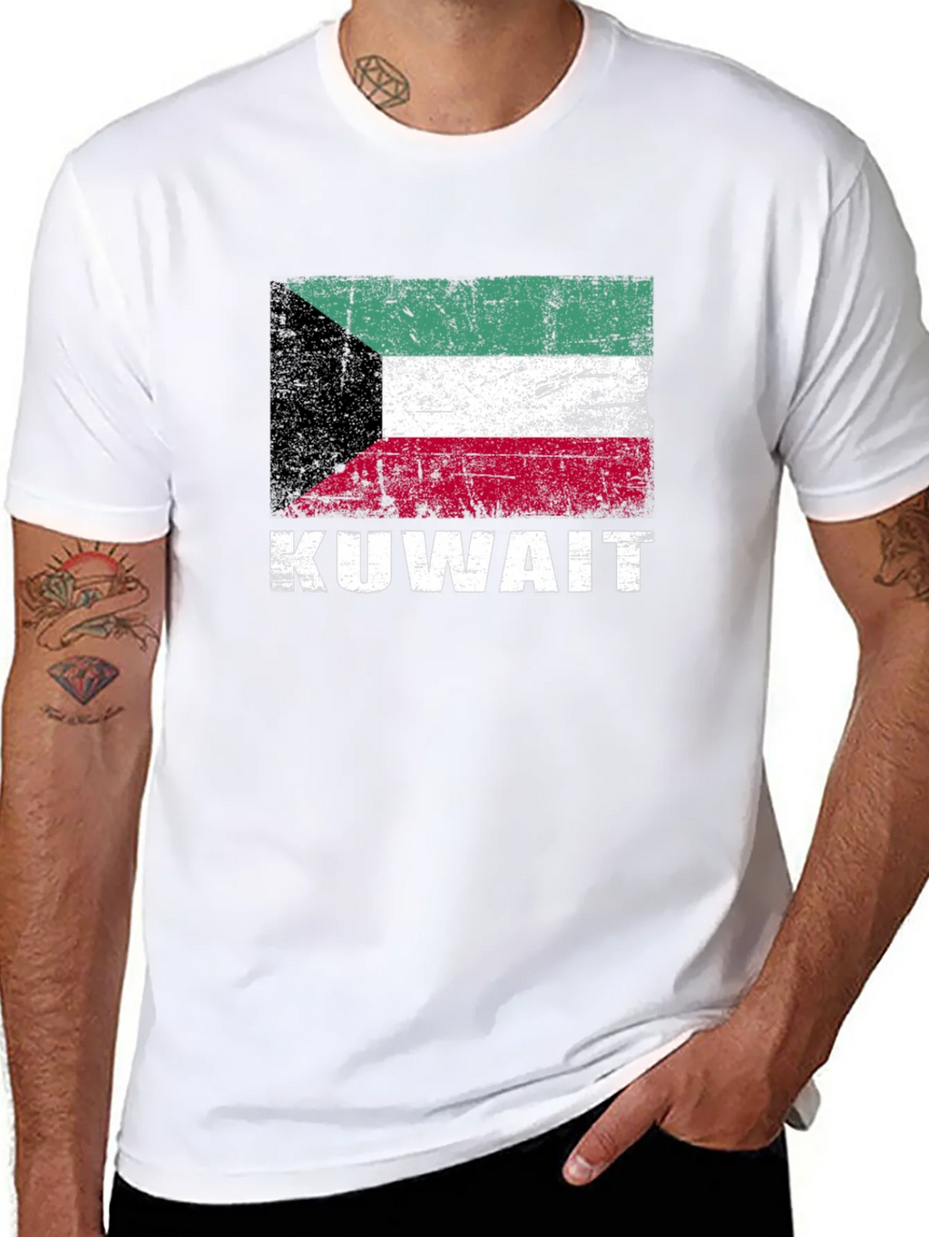 Kuwait Flag T-Shirt - Distressed Look product image 6