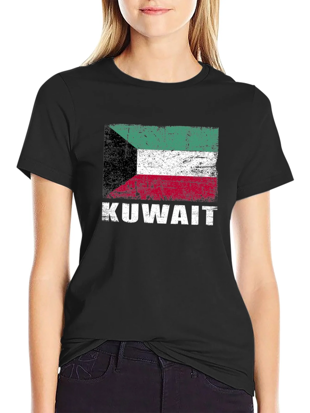Kuwait Flag T-Shirt - Distressed Look product image 2