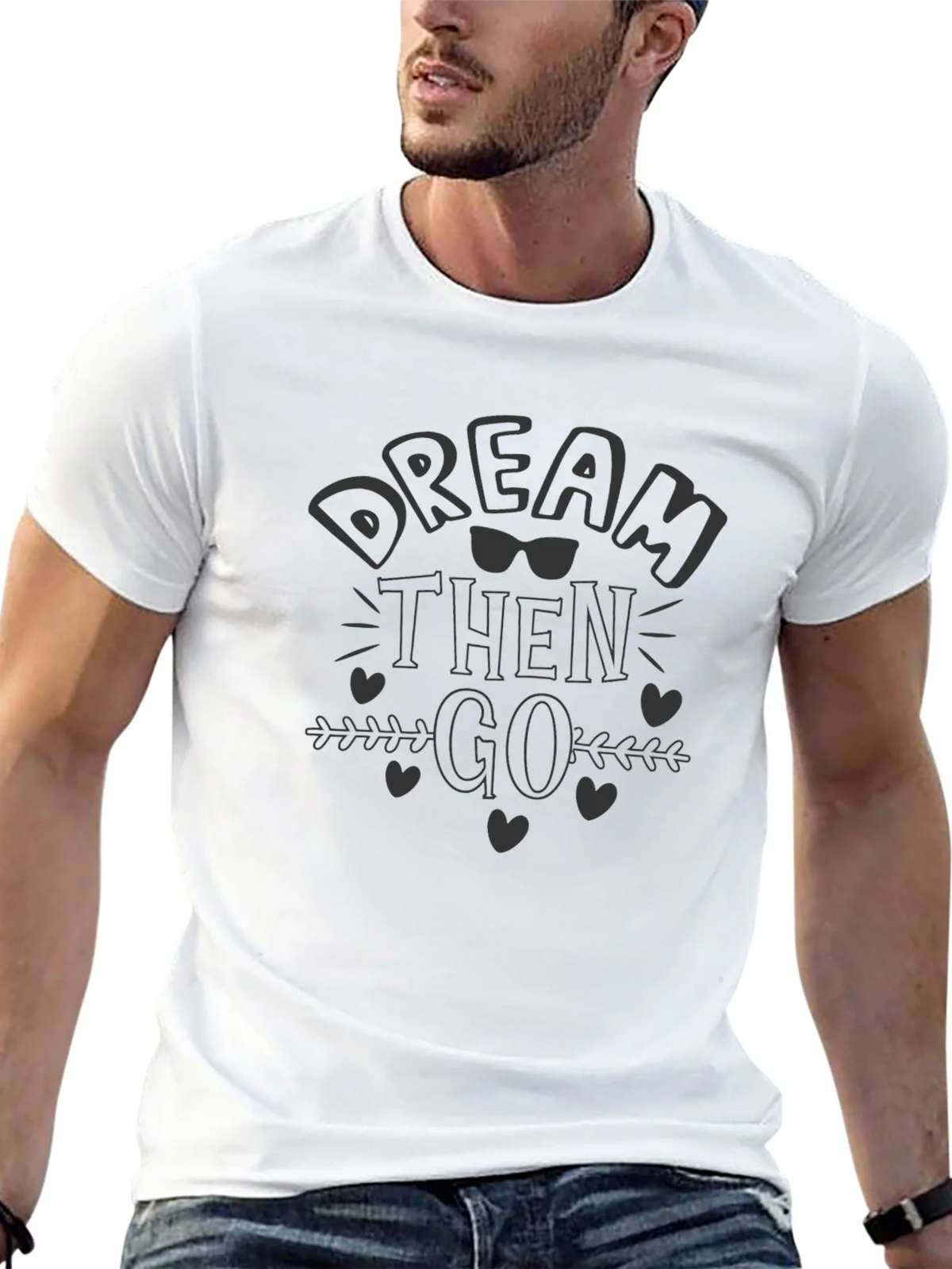 Dream Then Go Black Graphic Tee product image 12