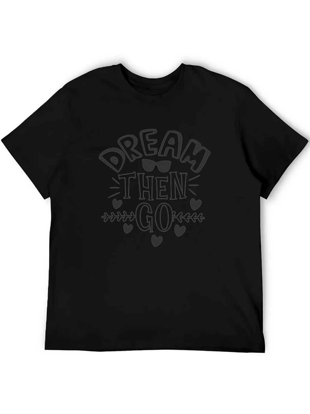 Dream Then Go Black Graphic Tee product image 5