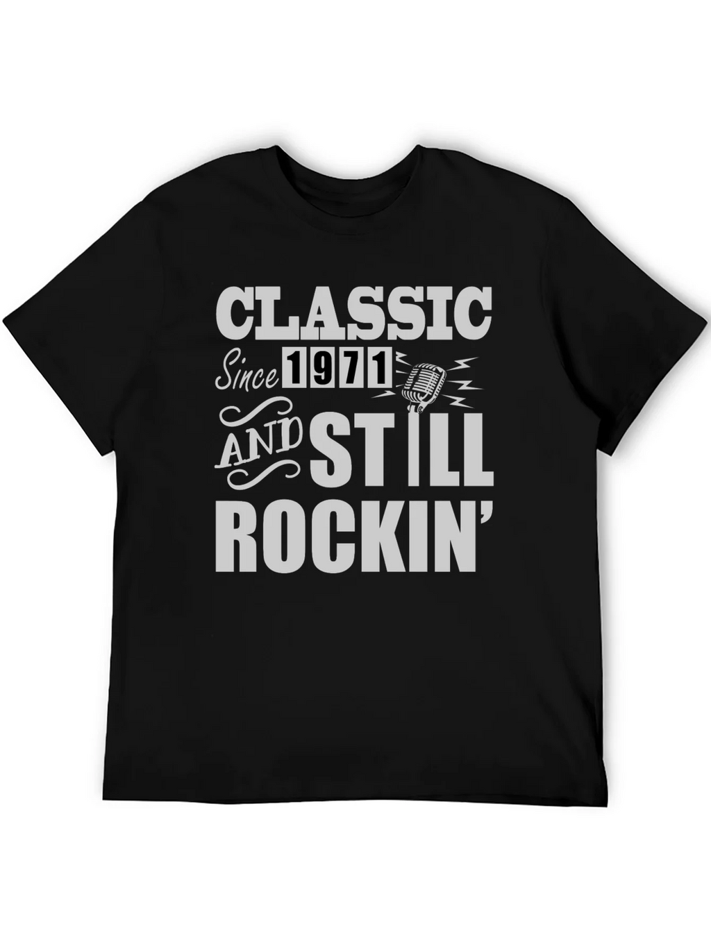 Classic Since 1971 Rockin Black T-Shirt product image 5