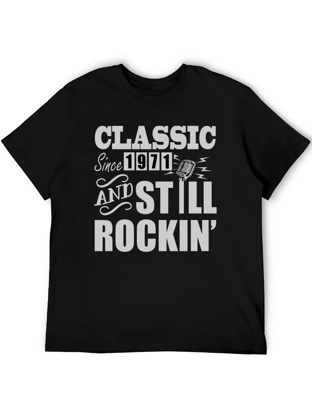 Classic Since 1971 Rockin Black T-Shirt product image 5