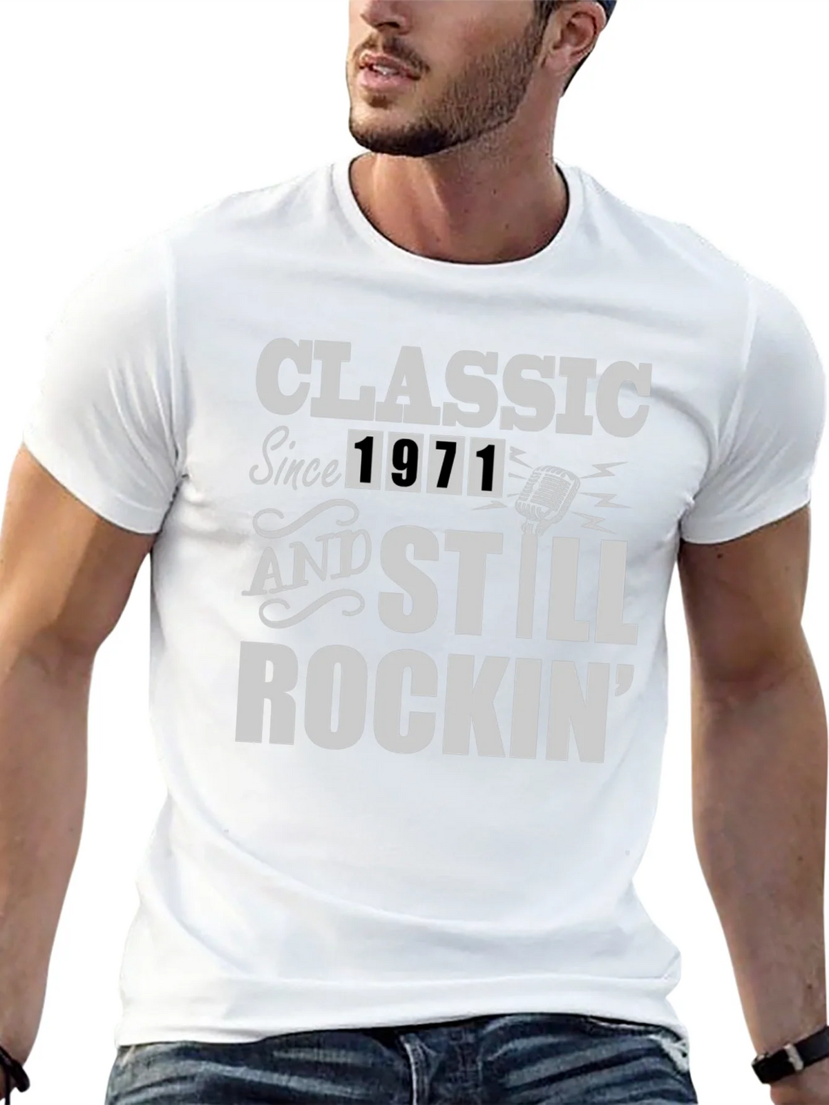 Classic Since 1971 Rockin Black T-Shirt product image 12
