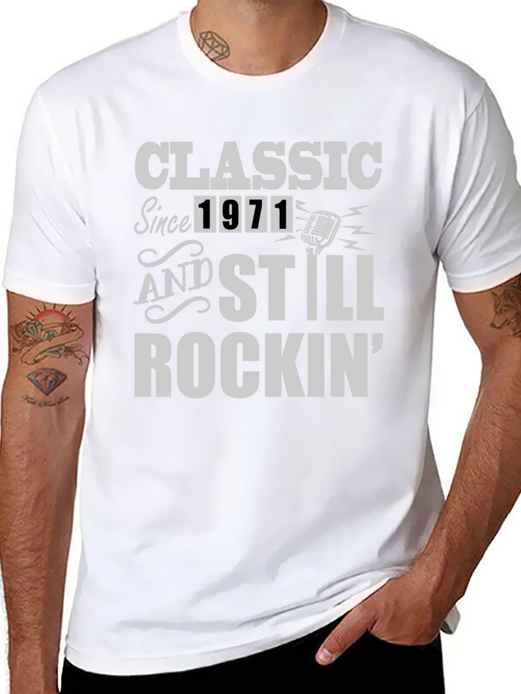 Classic Since 1971 Rockin Black T-Shirt product image 7
