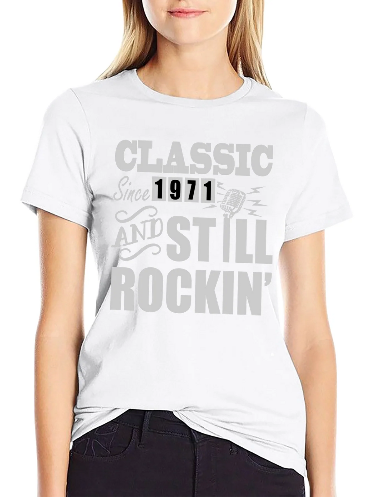Classic Since 1971 Rockin Black T-Shirt product image 8