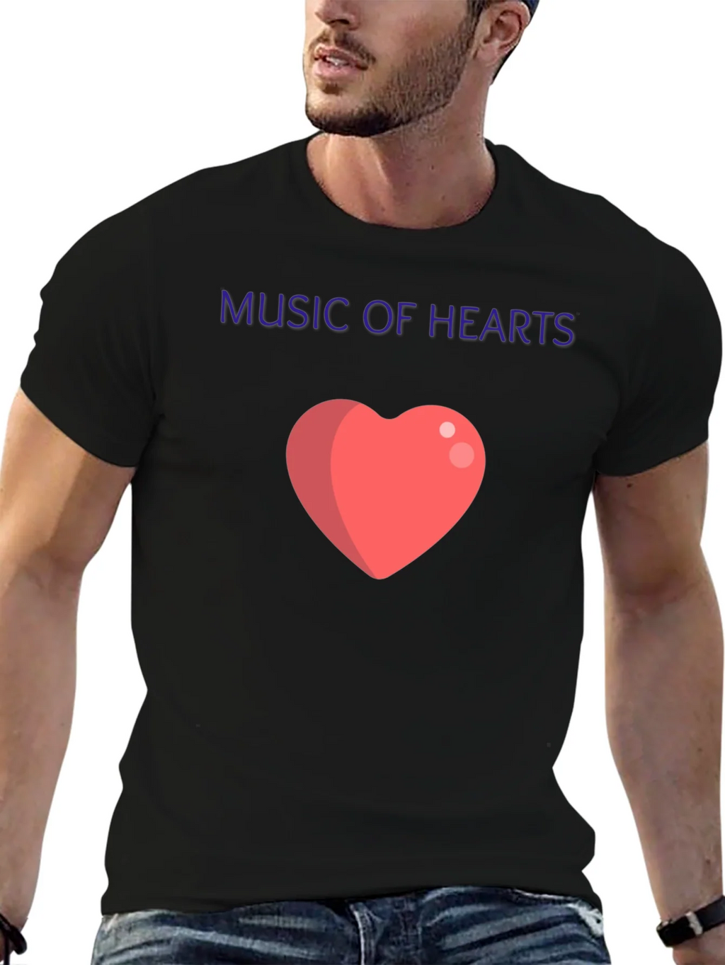 Music of Hearts Black Graphic Tee product image 6