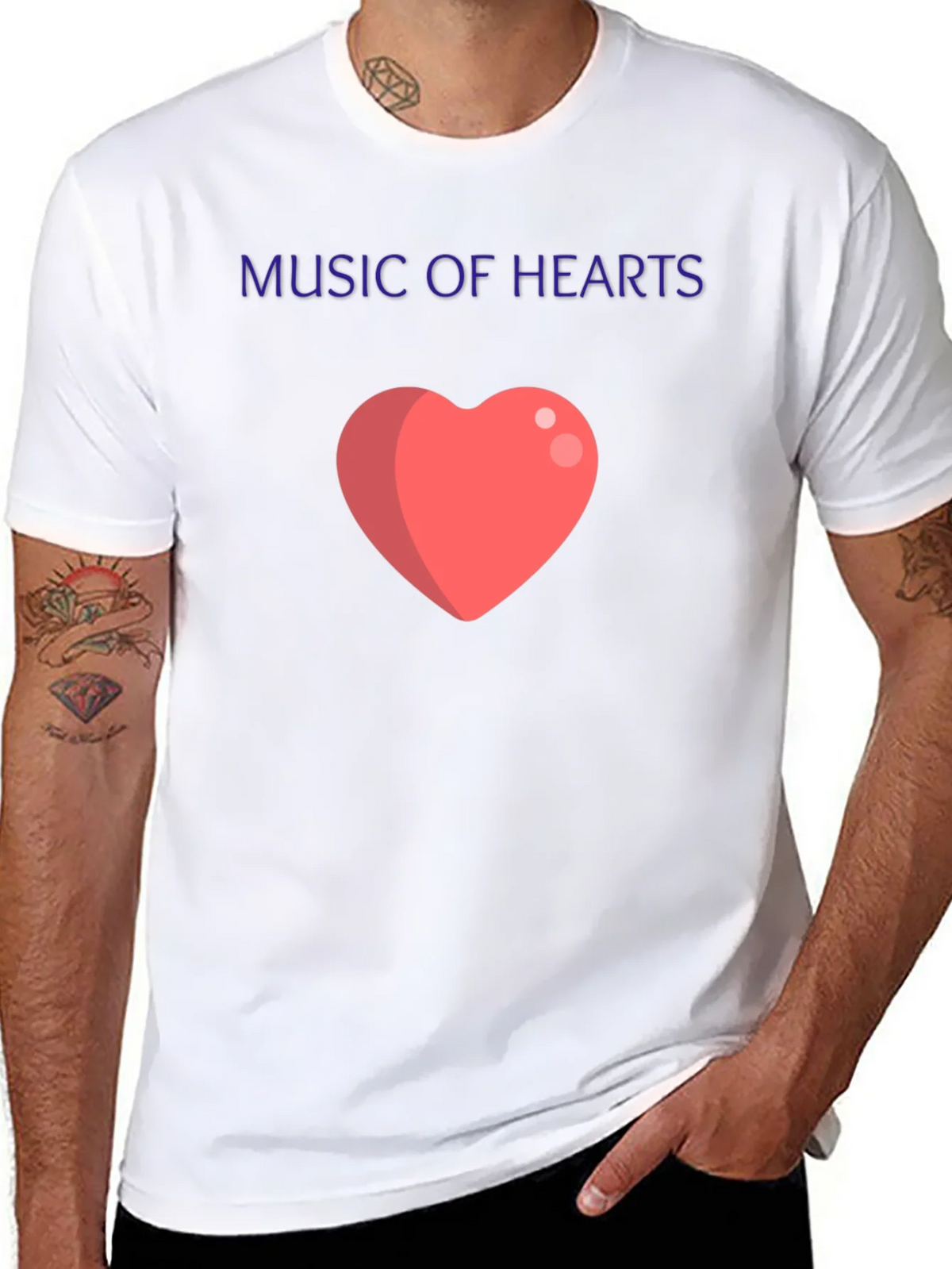 Music of Hearts Black Graphic Tee product image 7