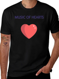 Music of Hearts Black Graphic Tee product image 1