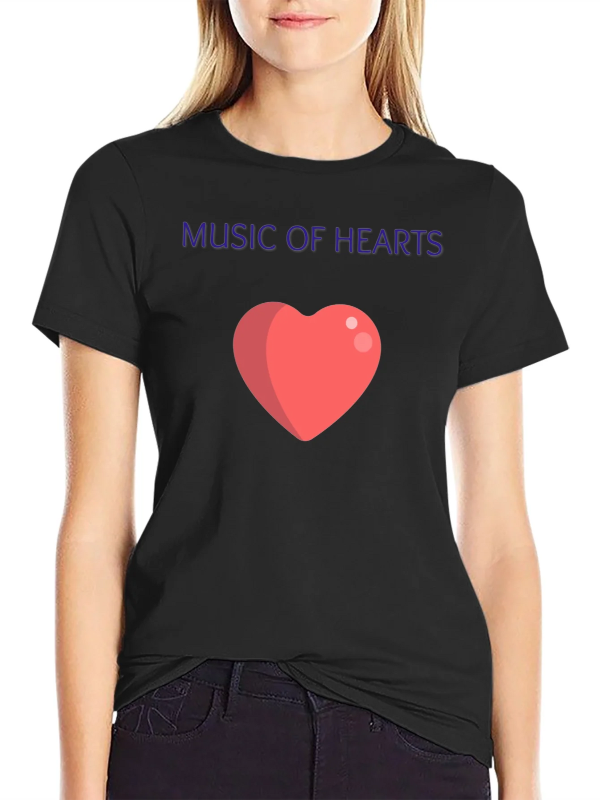 Music of Hearts Black Graphic Tee product image 2