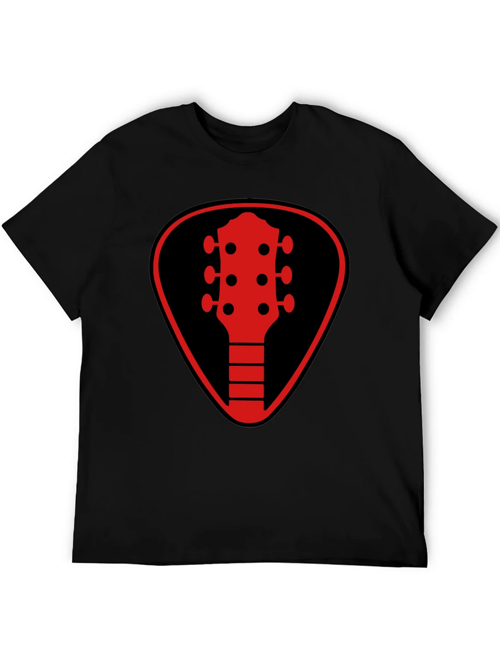 Guitar Pick Headstock Graphic Tee - Black product image 5