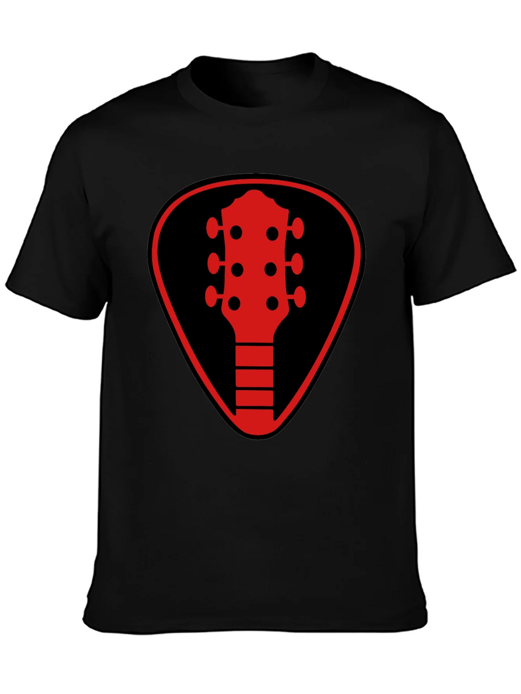 Guitar Pick Headstock Graphic Tee - Black product image 3
