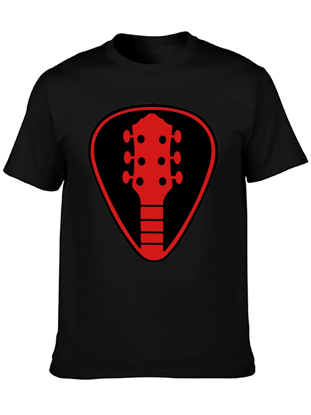 Guitar Pick Headstock Graphic Tee - Black product image 3