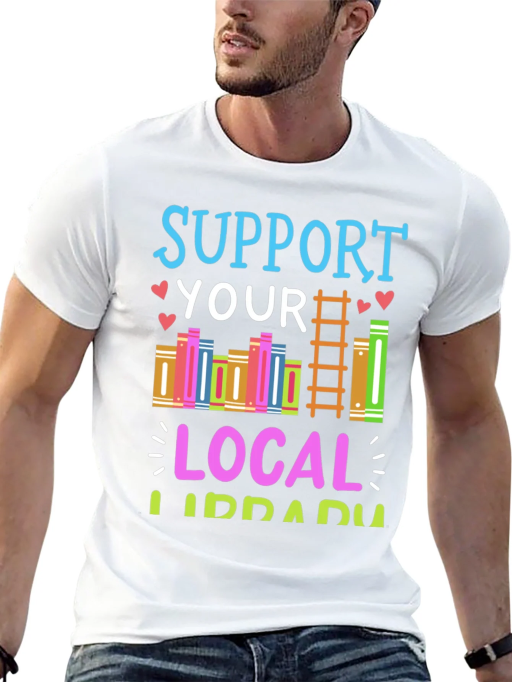 Support Your Local Library T-Shirt product image 12
