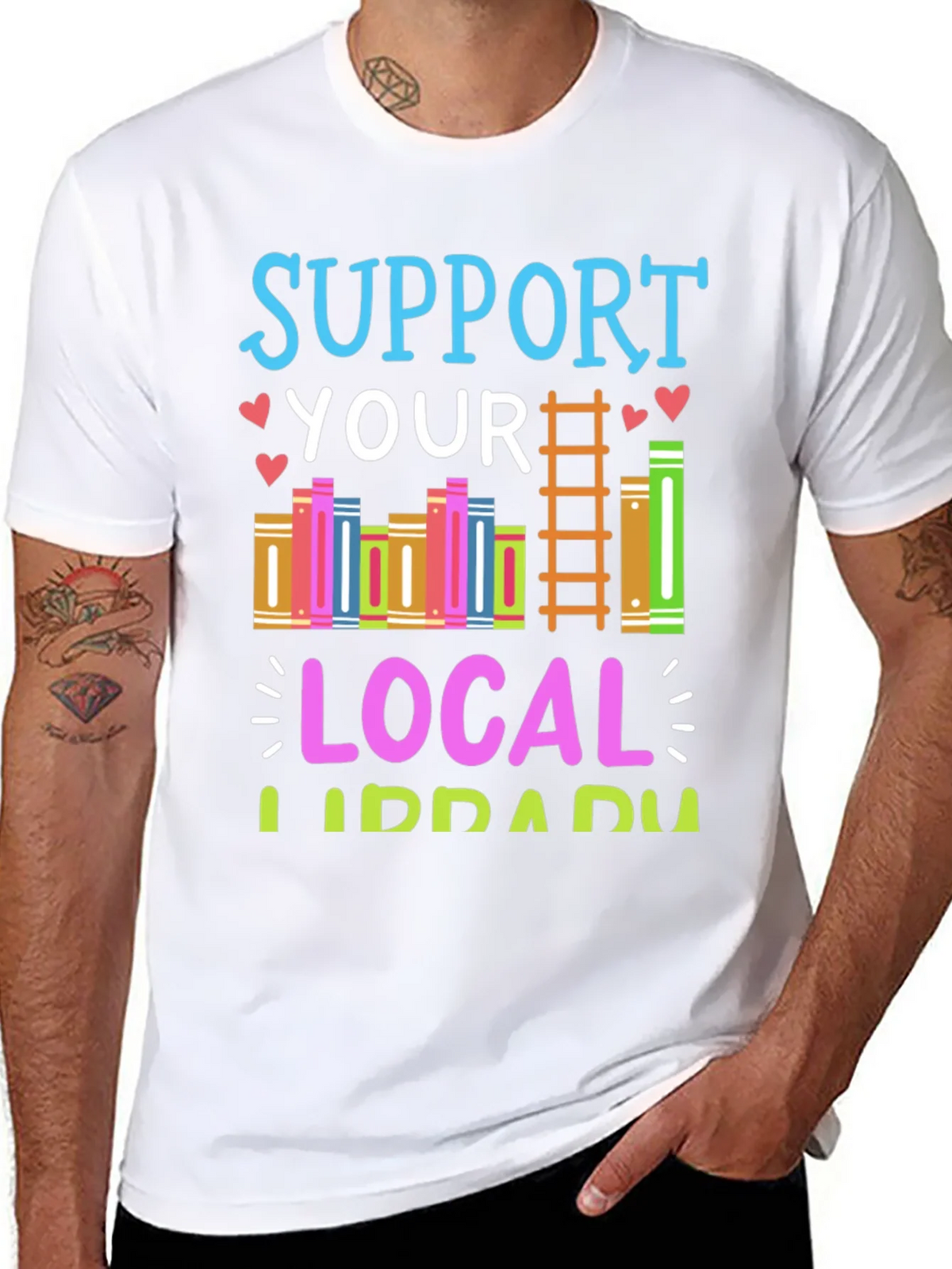 Support Your Local Library T-Shirt product image 7