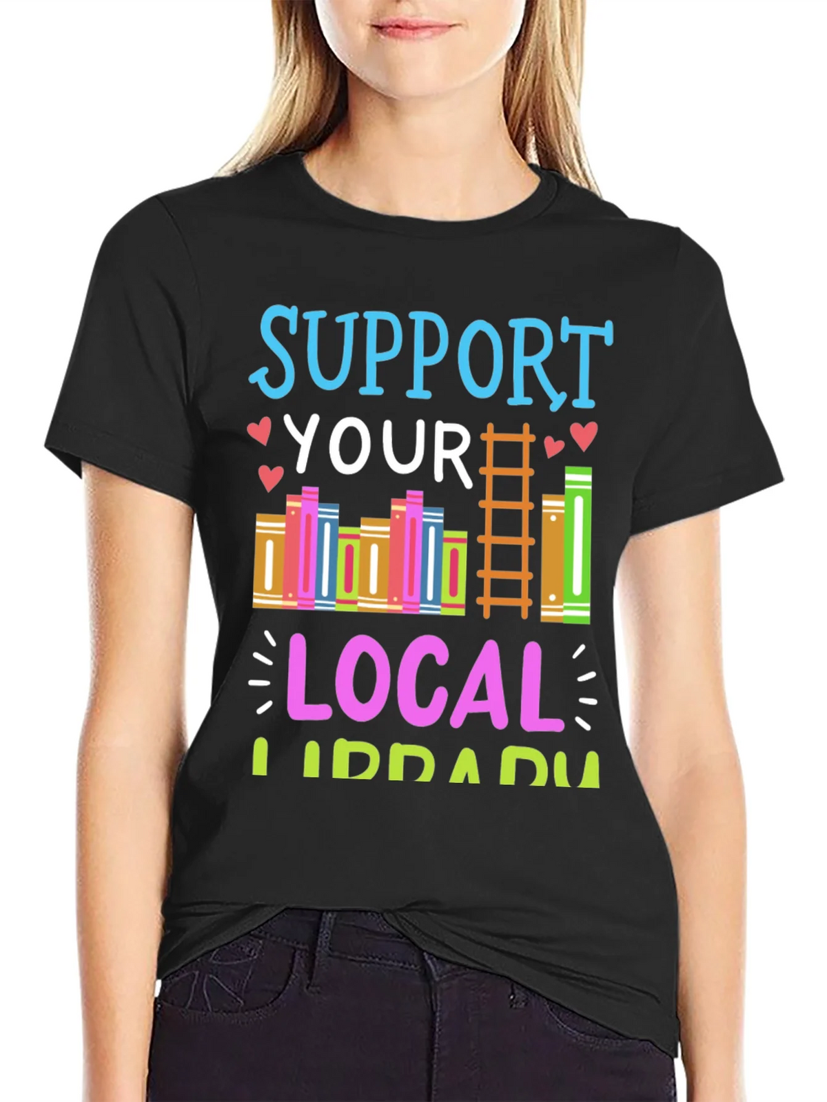 Support Your Local Library T-Shirt product image 2