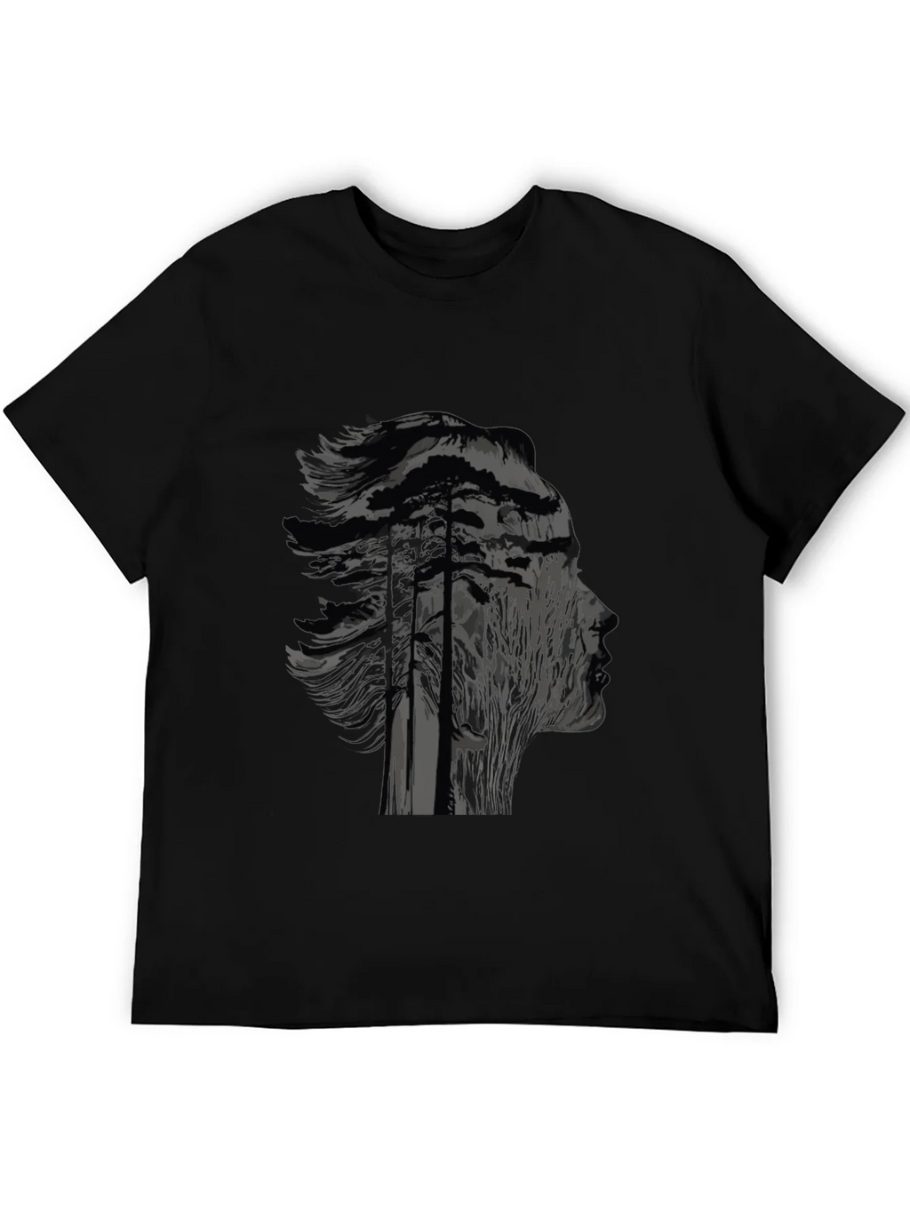 Nature Silhouette Graphic Black T-Shirt product image 5