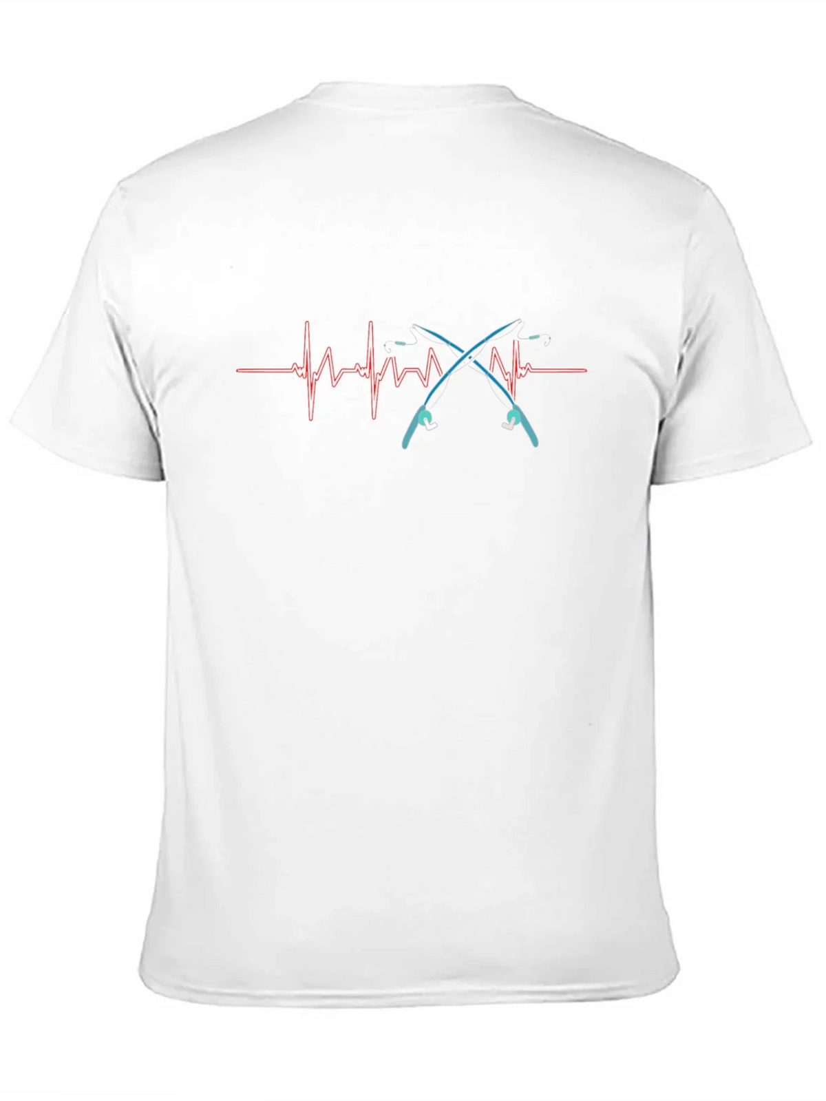 Fishing Heartbeat T-Shirt - Black Cotton Tee product image 10