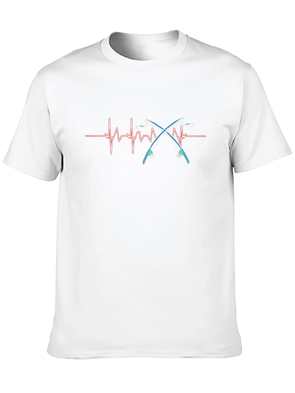 Fishing Heartbeat T-Shirt - Black Cotton Tee product image 9