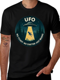 UFO Abduction Graphic T-Shirt - No Ticket Just Beams product image 1