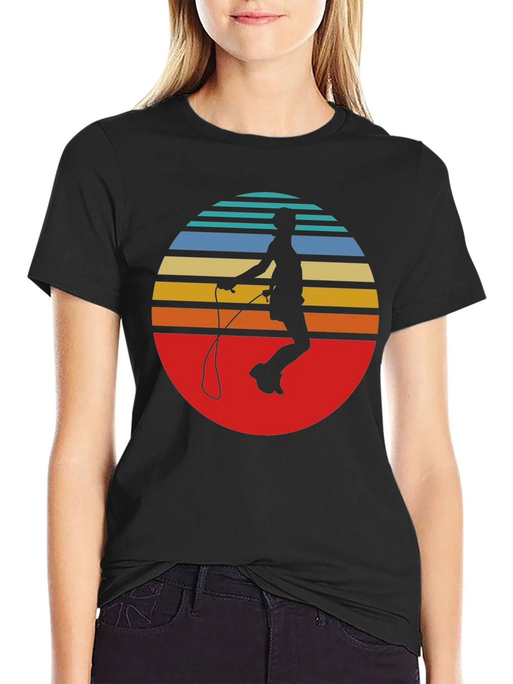 Retro Jumper T-Shirt - Vintage Style Jumping Rope Tee product image 2