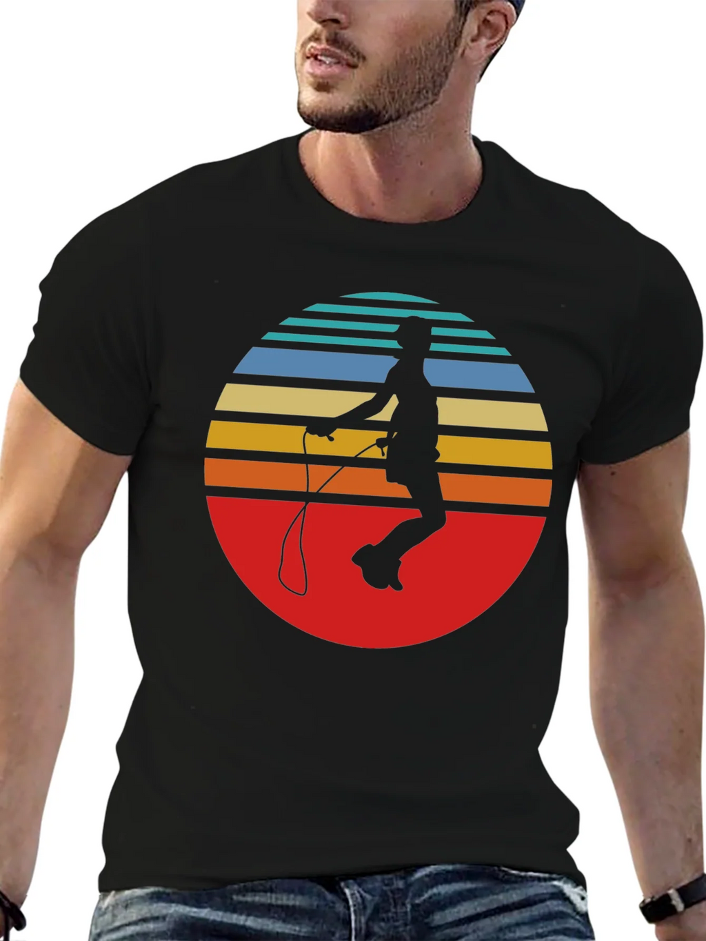 Retro Jumper T-Shirt - Vintage Style Jumping Rope Tee product image 6