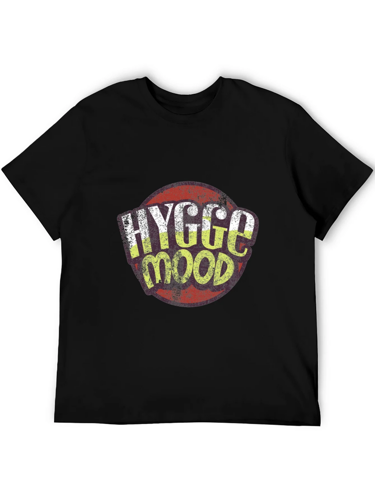 Hygge Mood Graphic Tee - Black Crew Neck Shirt product image 5