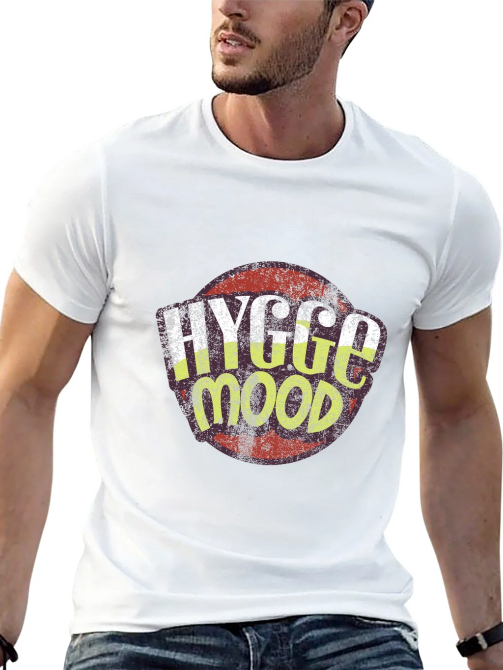 Hygge Mood Graphic Tee - Black Crew Neck Shirt product image 12