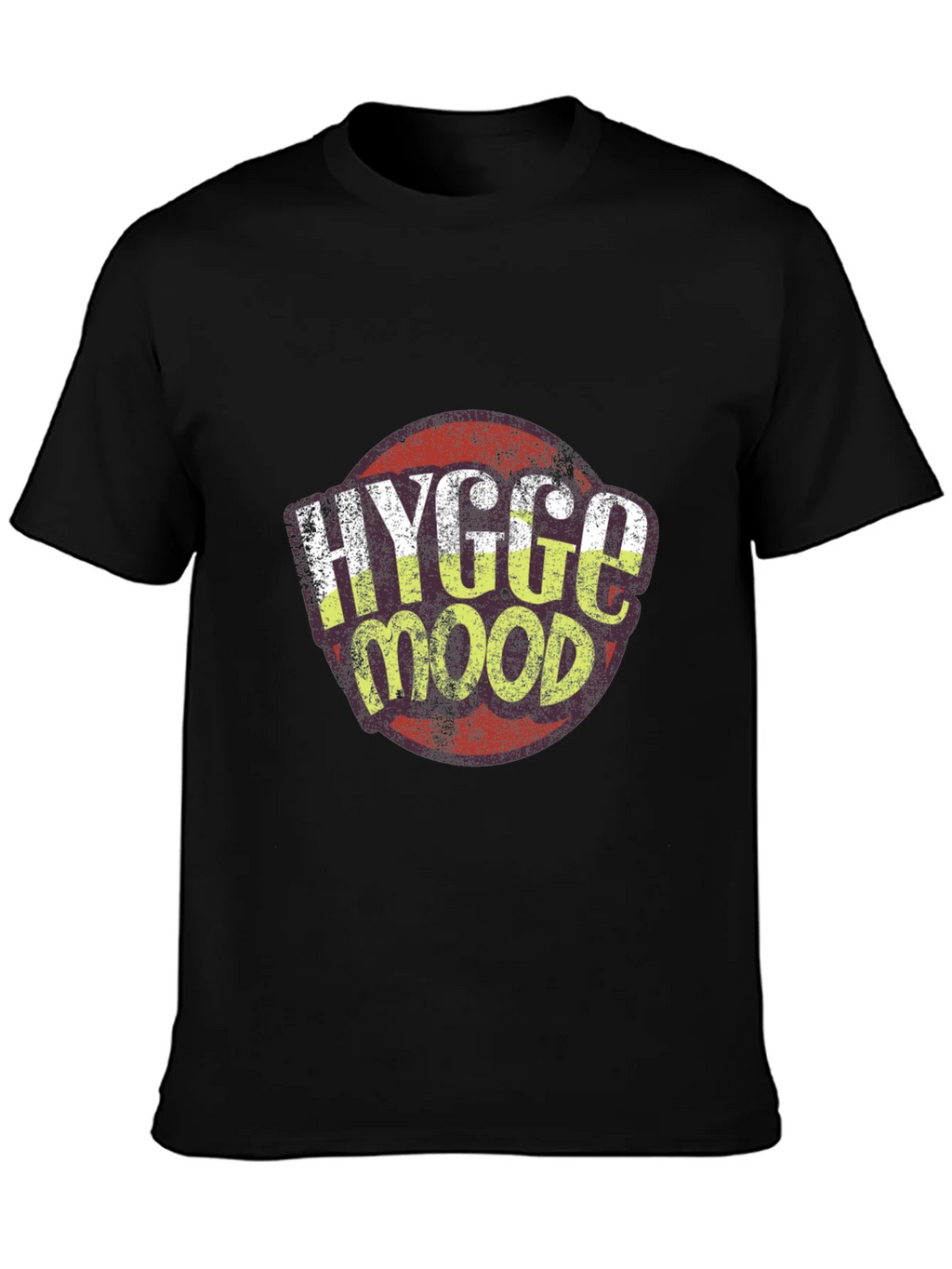 Hygge Mood Graphic Tee - Black Crew Neck Shirt product image 3