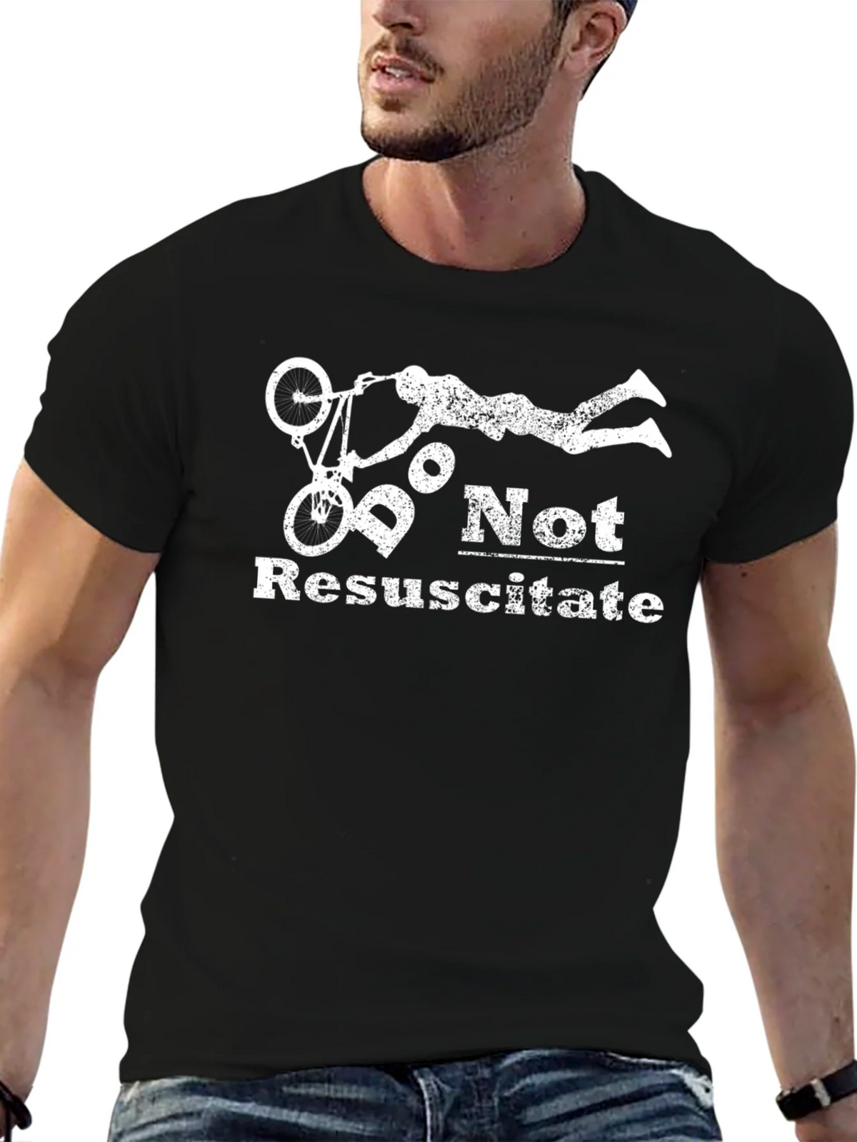 Do Not Resuscitate Funny Bike Crash T-Shirt product image 6