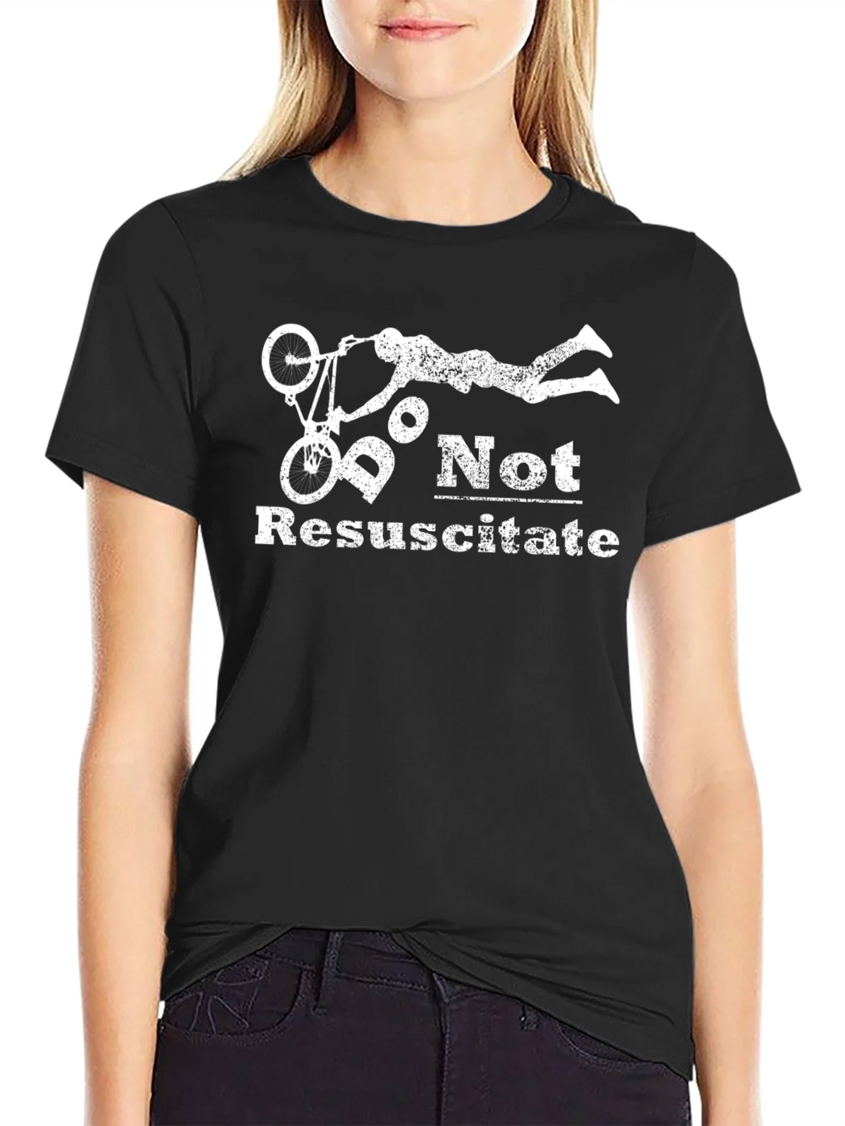 Do Not Resuscitate Funny Bike Crash T-Shirt product image 2
