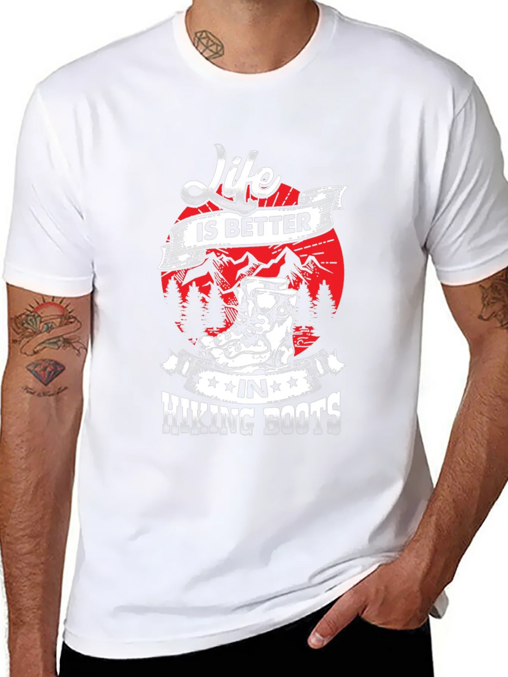 Life is Better Hiking Boots T-Shirt product image 6