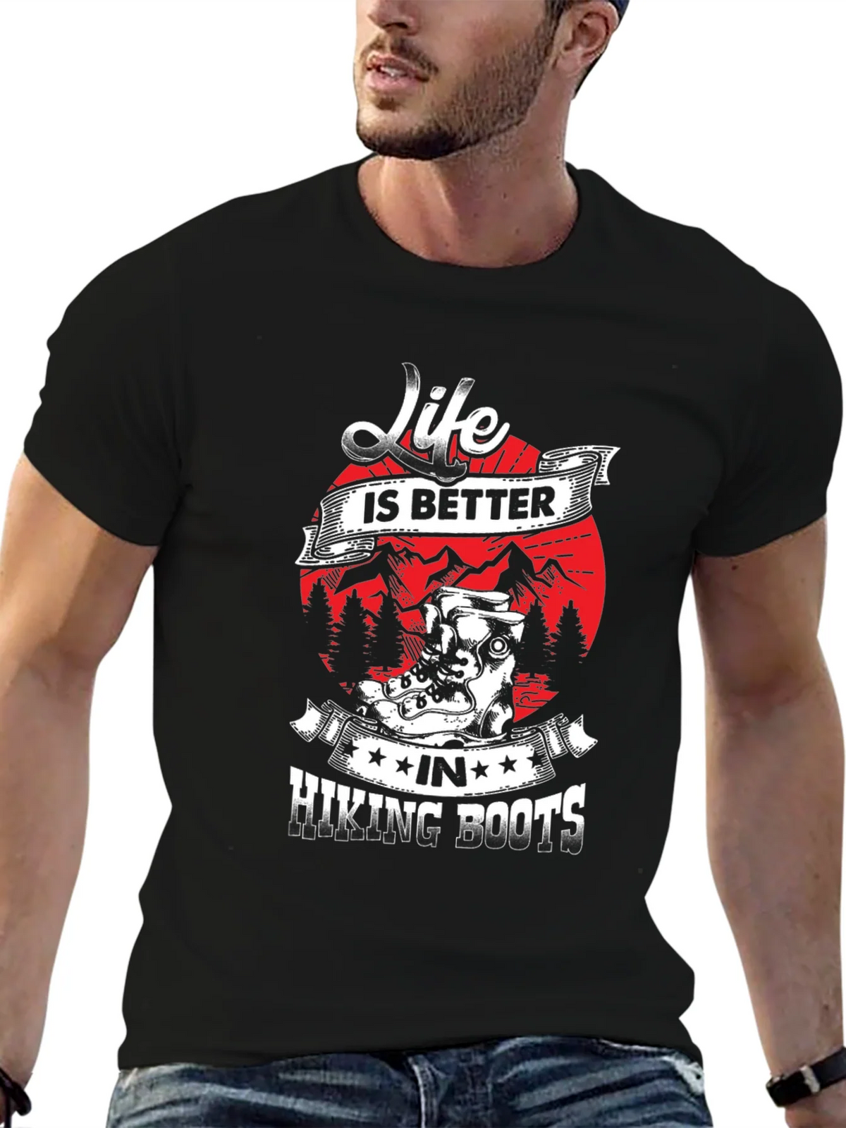 Life is Better Hiking Boots T-Shirt product image 5