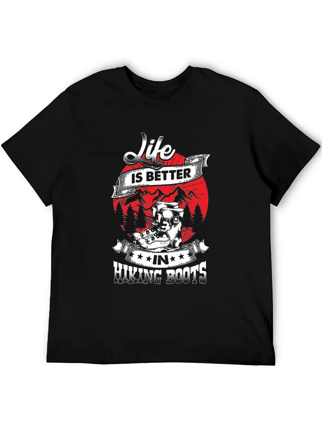 Life is Better Hiking Boots T-Shirt product image 4