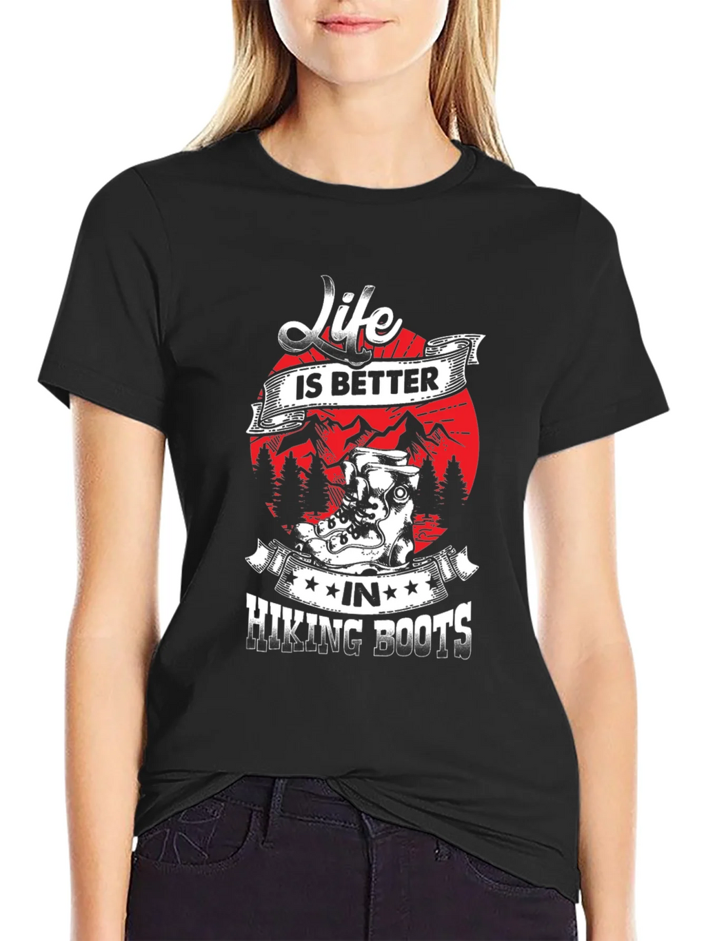Life is Better Hiking Boots T-Shirt product image 2