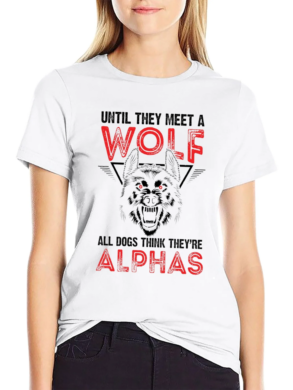 Wolf Graphic Print Crew Neck T-Shirt product image 8