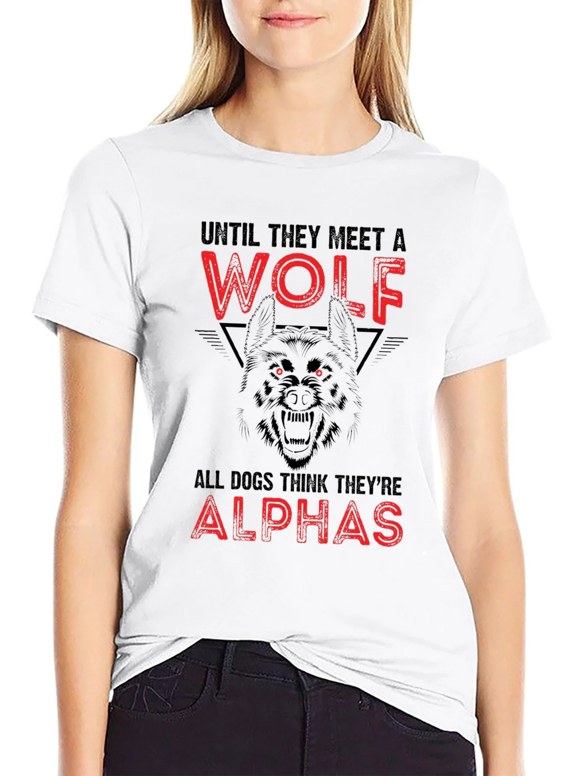 Wolf Graphic Print Crew Neck T-Shirt product image 8