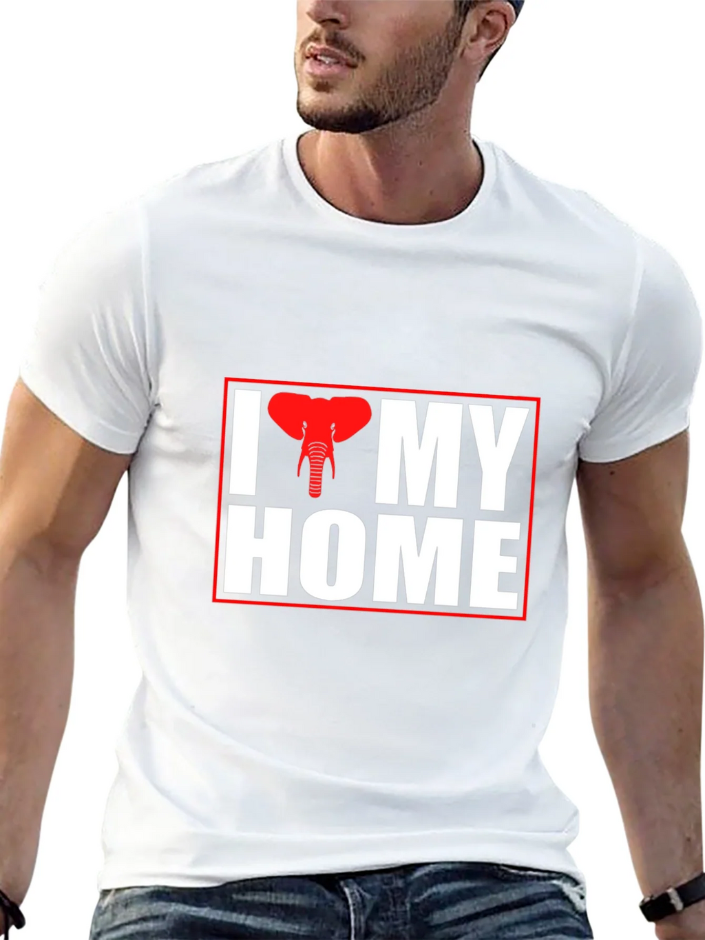 I Elephant My Home Black T-Shirt product image 12