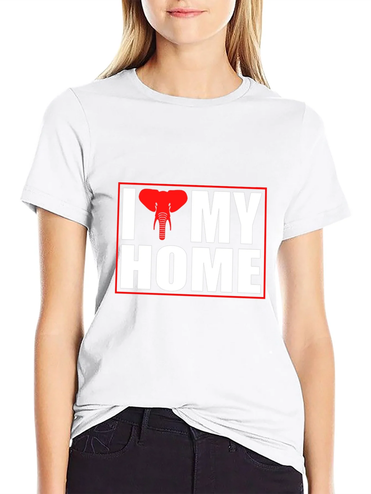 I Elephant My Home Black T-Shirt product image 8