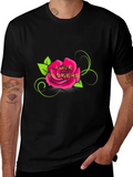 Love Flowers Rose Graphic Tee - Black product image 1