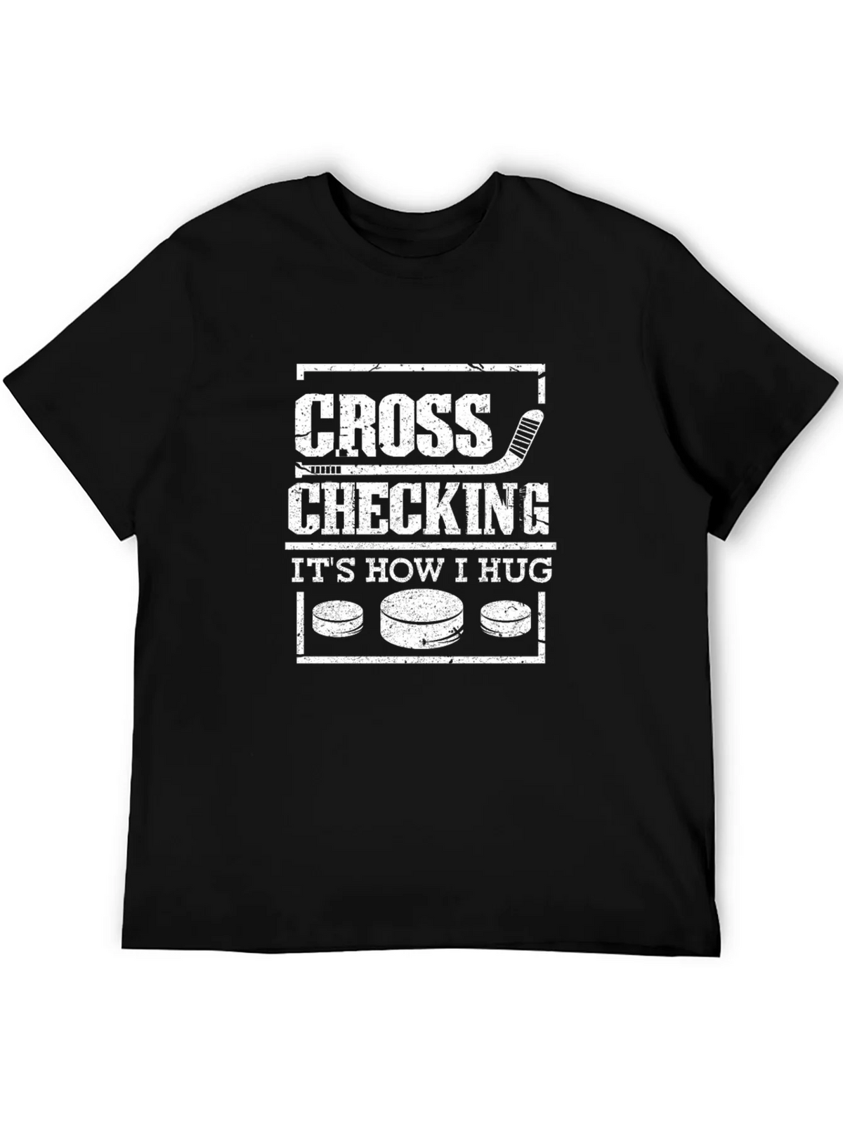 Cross Checking Hockey T-Shirt - Funny Hug Tee product image 5