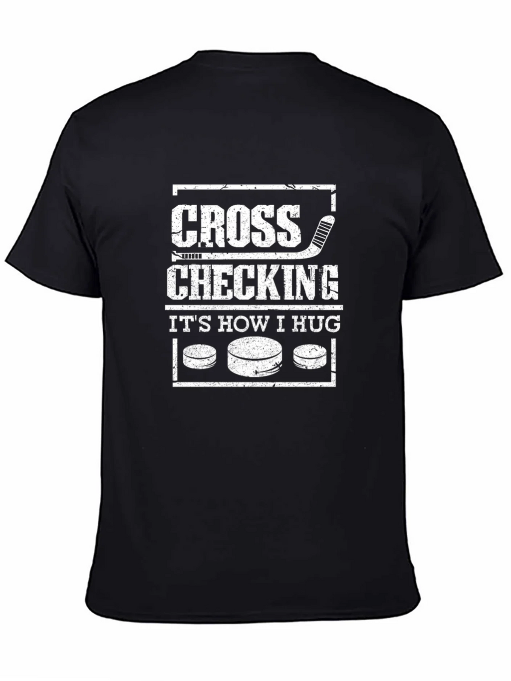 Cross Checking Hockey T-Shirt - Funny Hug Tee product image 4