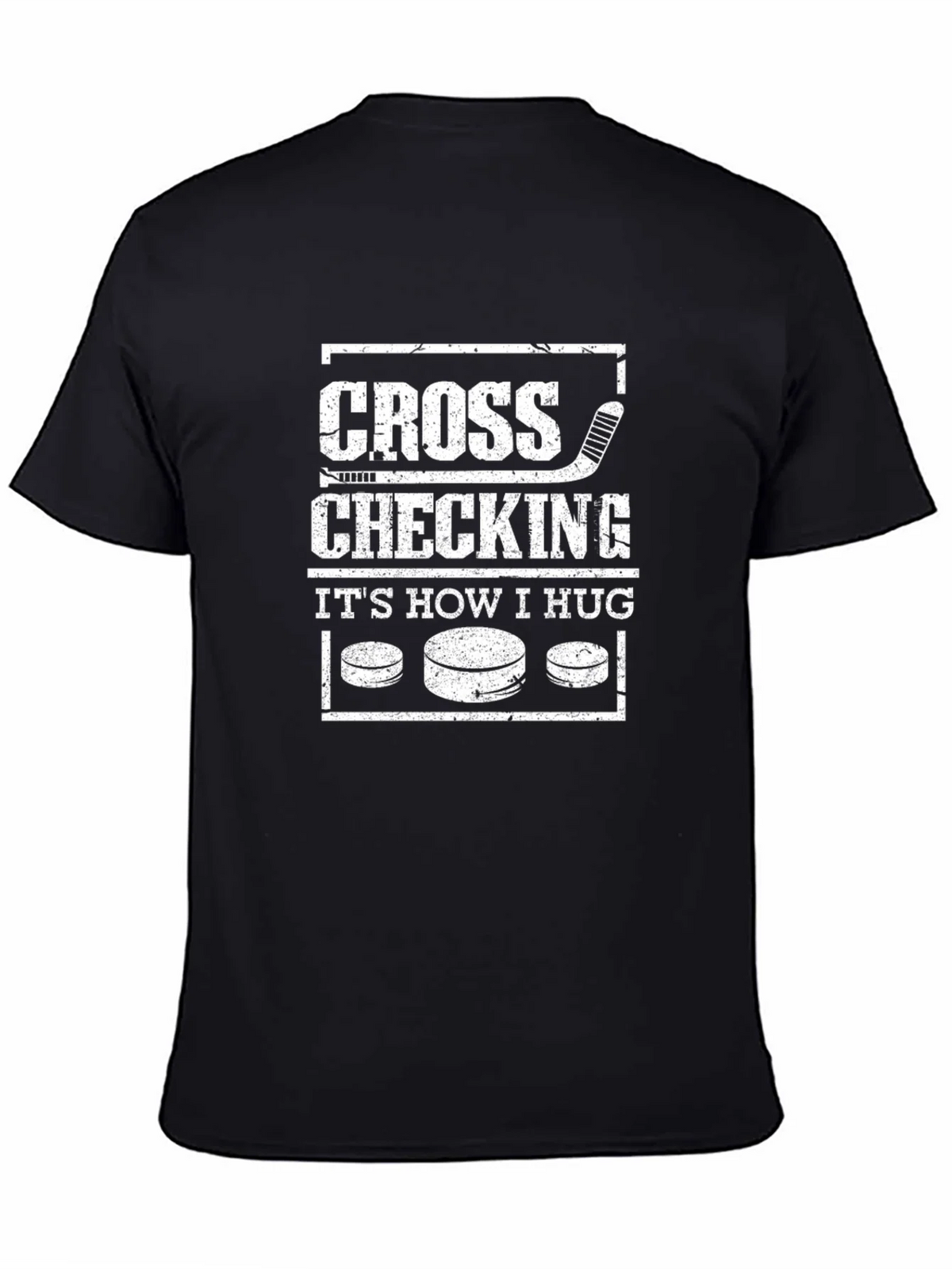 Cross Checking Hockey T-Shirt - Funny Hug Tee product image 4