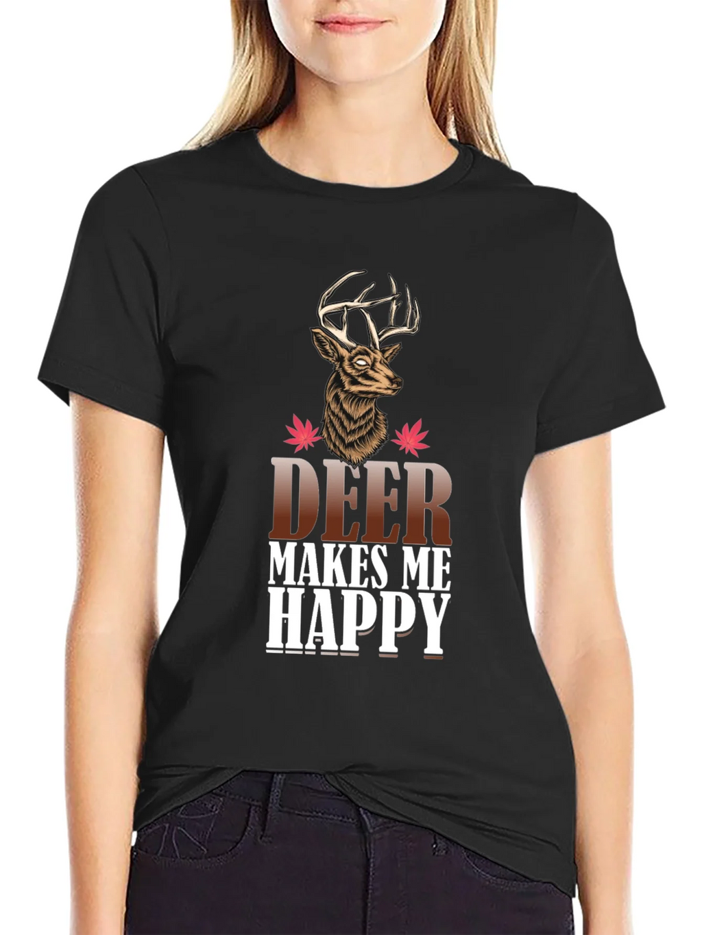 Deer Makes Me Happy Graphic Tee product image 2